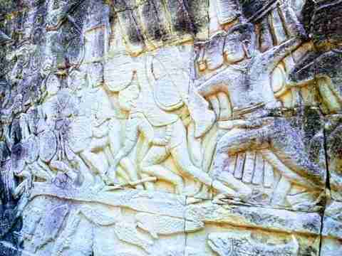 Angkor Thom Wall Carving