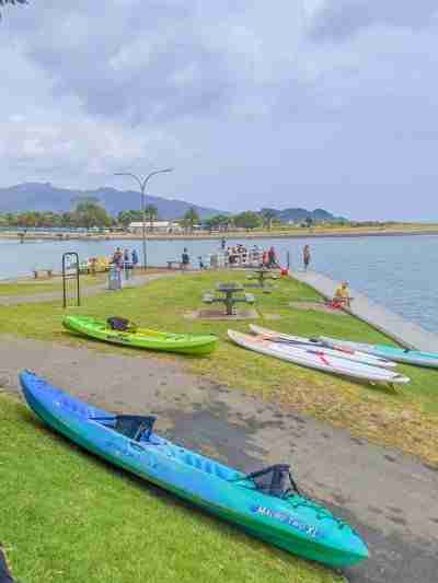kayaks by the water lifestyle