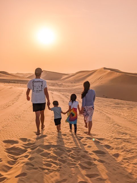 Kida.co Family Profile Full Time Travel with Kids Blog Abu Dhabi Desert 640px